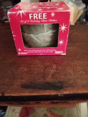 Hershey's Holiday Glass Dish Collection 3 candy bowls Retro 2004 - Thumbnail 7