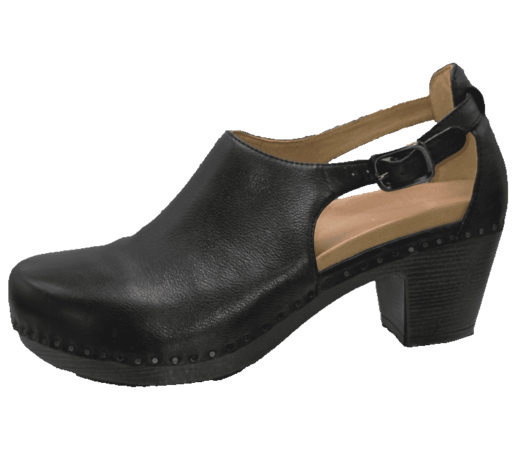 Dansko Sassy Black Leather Clogs Platform Slingback Heels Women Size US 11 EU 42 - Thumbnail 13