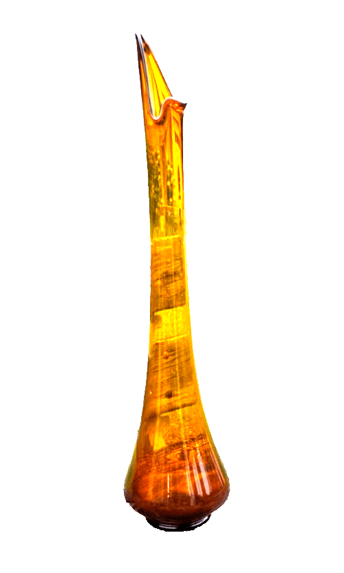 LE Smith Hand Swung Glass 28.5" Tall Floor Vase Simplicity/ Smoothie Fat Bottom - Thumbnail 4