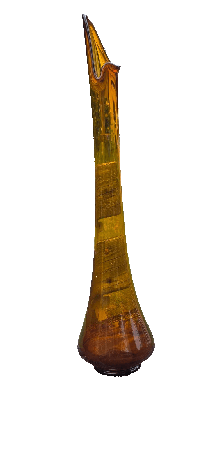 LE Smith Hand Swung Glass 28.5" Tall Floor Vase Simplicity/ Smoothie Fat Bottom - Thumbnail 5
