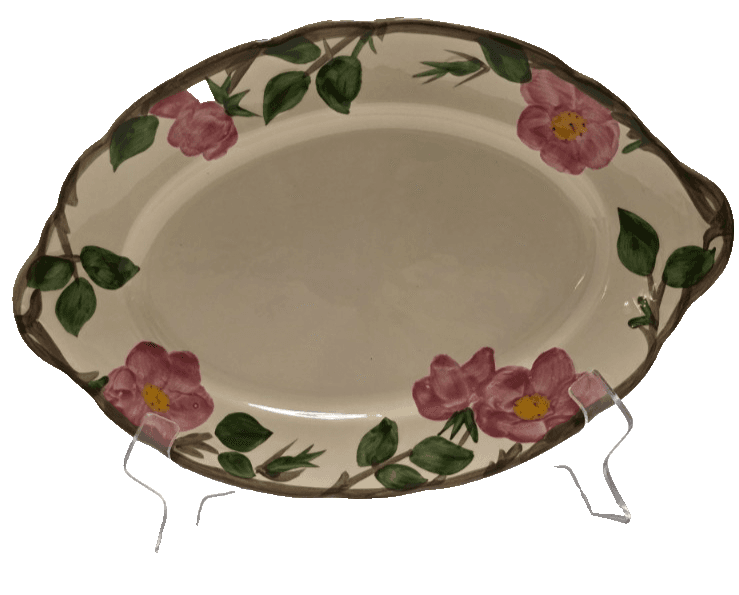 Vintage Franciscan Desert Rose 12" Oval Handled Platter/Serving Tray Made in Eng