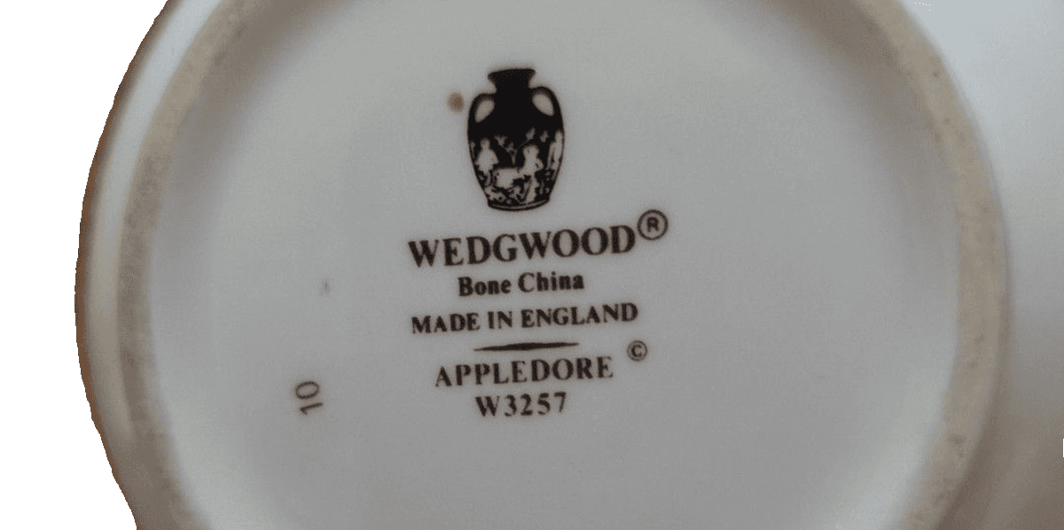 Vintage Wedgewood Appledore Bone China W3257 Suger Bowl & Lid Made in England - Thumbnail 9