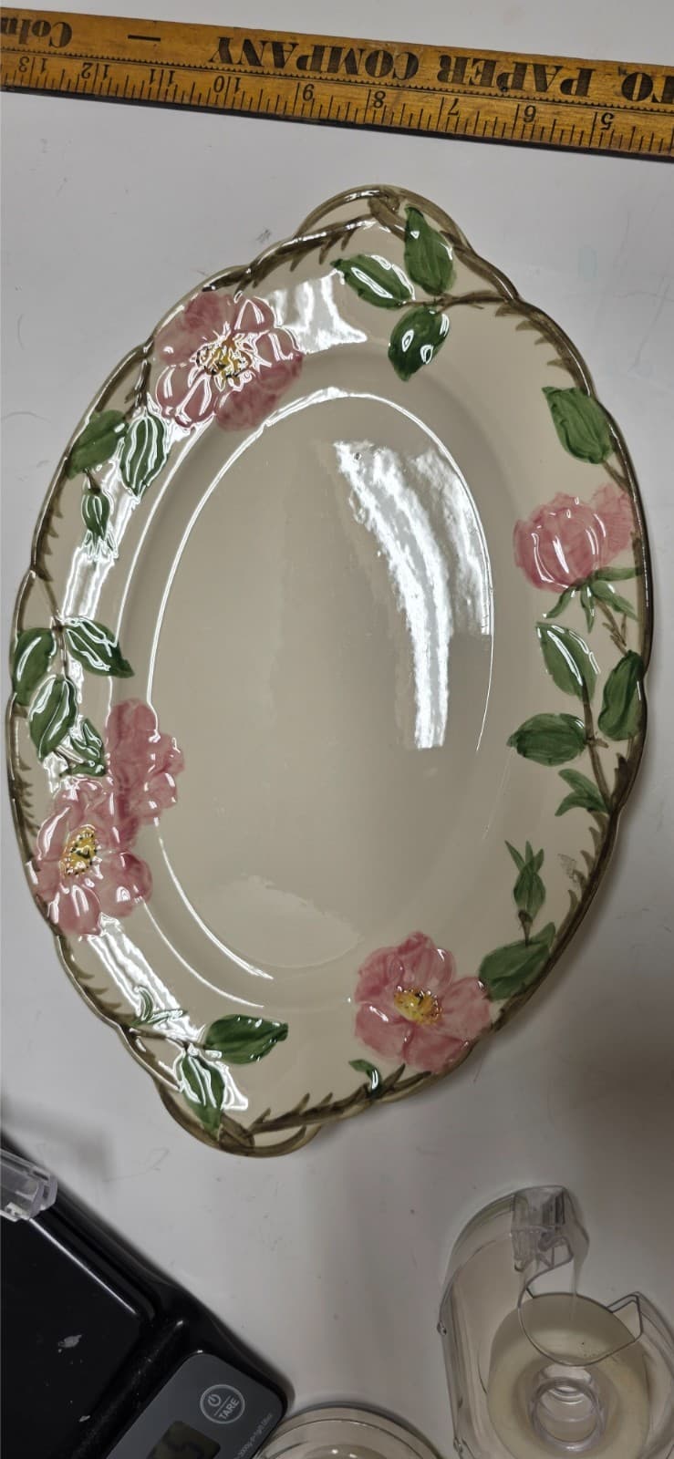Vintage Franciscan Desert Rose 12" Oval Handled Platter/Serving Tray Made in Eng - Thumbnail 11