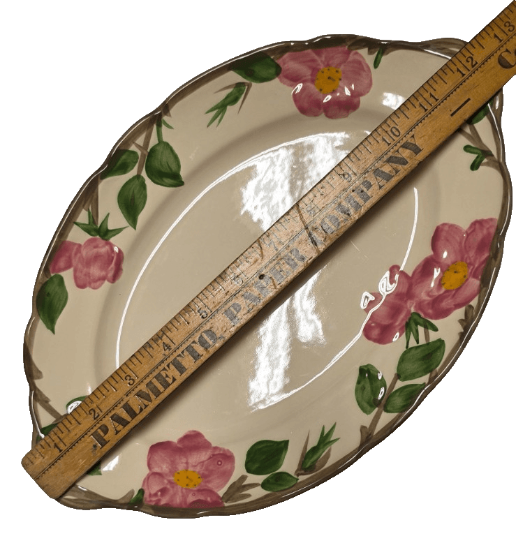 Vintage Franciscan Desert Rose 12" Oval Handled Platter/Serving Tray Made in USA - Thumbnail 2