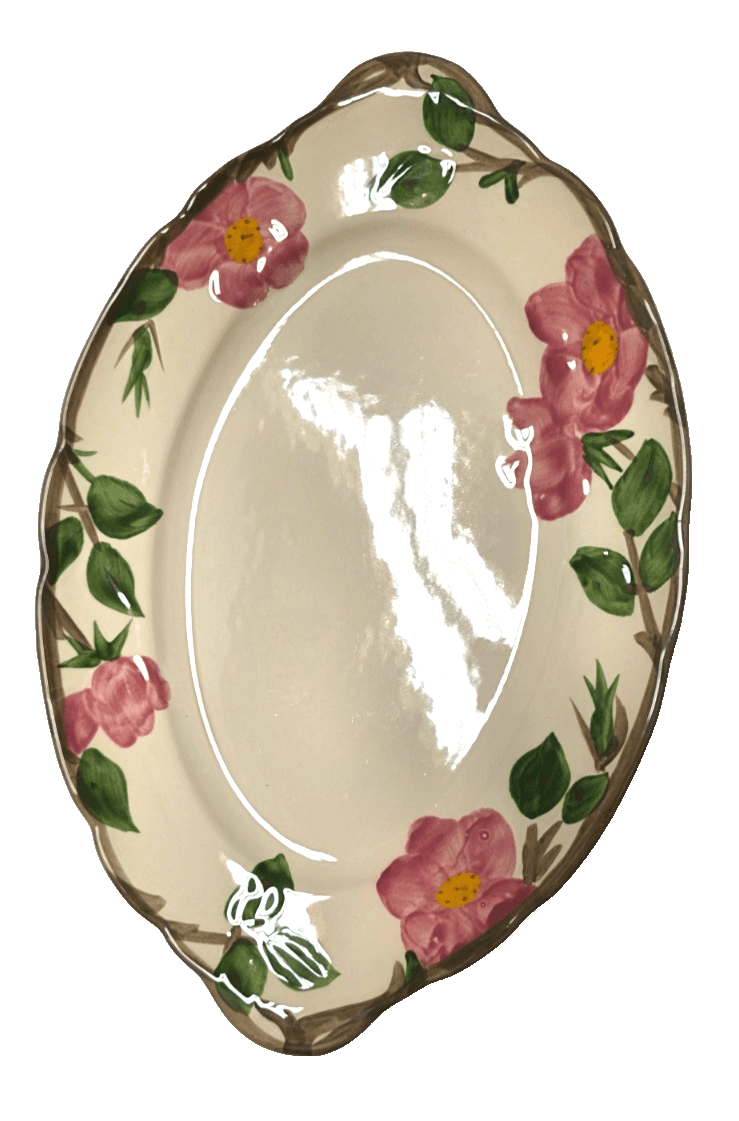 Vintage Franciscan Desert Rose 12" Oval Handled Platter/Serving Tray Made in USA - Thumbnail 10