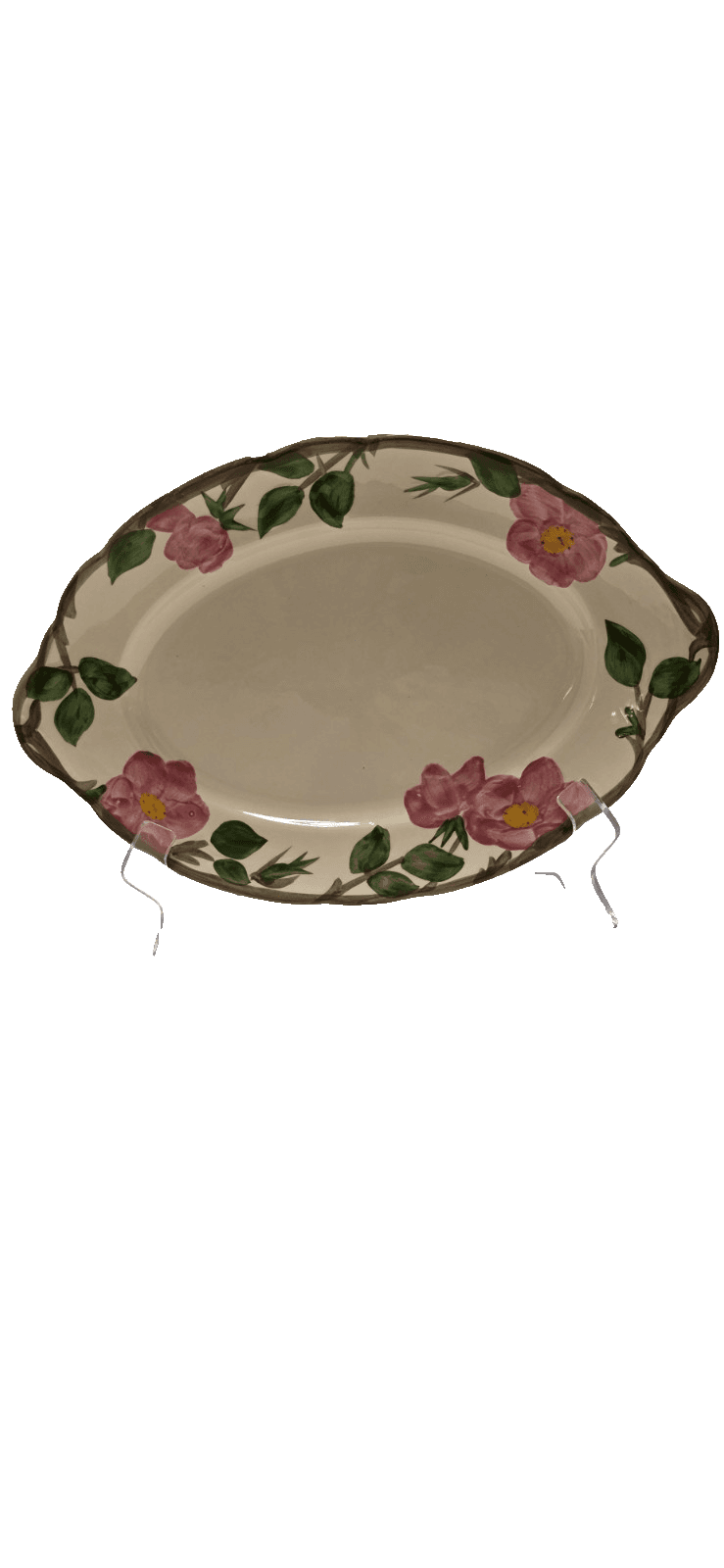 Vintage Franciscan Desert Rose 12" Oval Handled Platter/Serving Tray Made in USA - Thumbnail 8