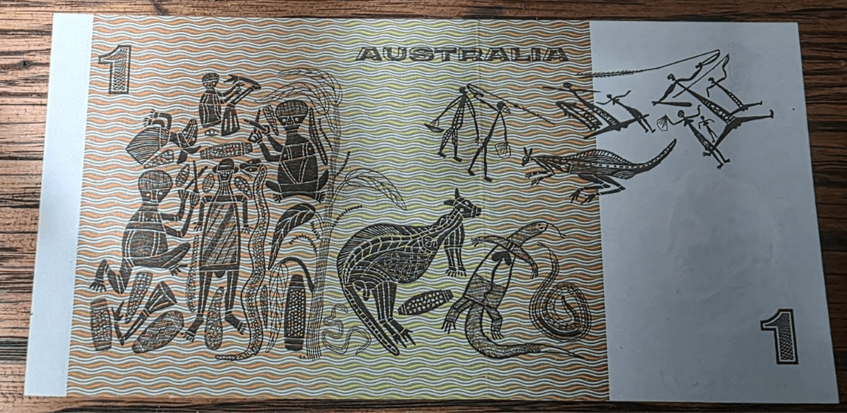 Austraila $1 Paper Banknote Johnston/Stone CHT-Prefix Crisp Uncirculated - Thumbnail 3