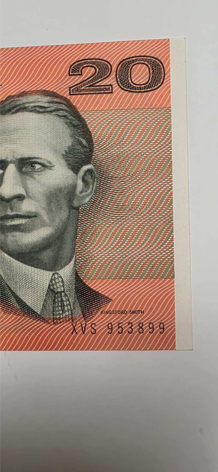 Vintage 1979 Australia 20 Dollars Banknote Knight Stone Gothic First Prefix XVS - Thumbnail 6