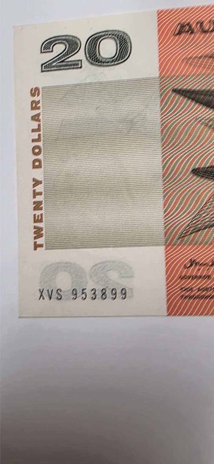 Vintage 1979 Australia 20 Dollars Banknote Knight Stone Gothic First Prefix XVS - Thumbnail 7