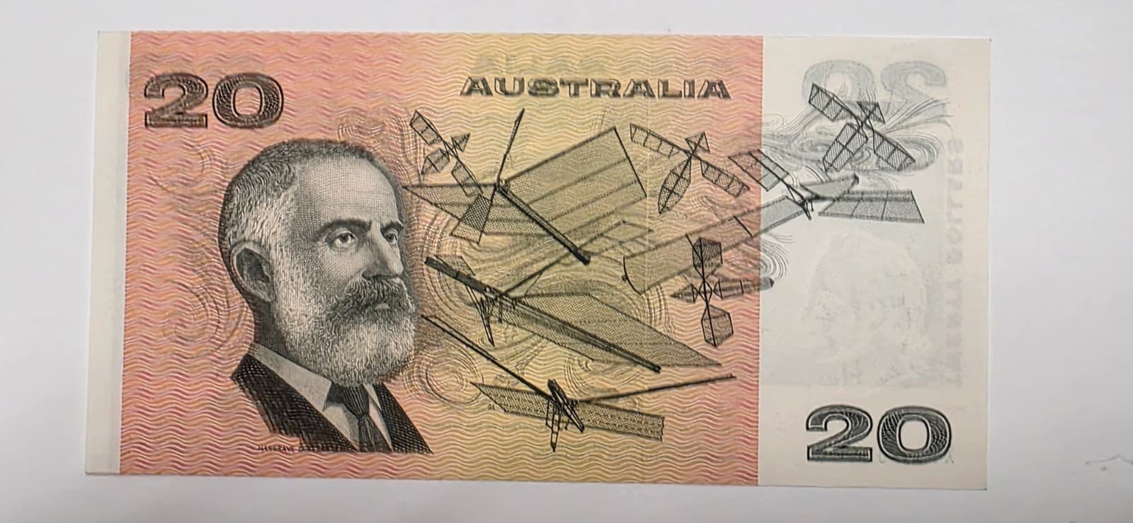 Vintage 1979 Australia 20 Dollars Banknote Knight Stone Gothic First Prefix XVS - Thumbnail 5