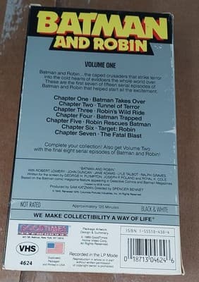 Batman and Robin Volume One VHS The First 7 Original Batman Shows - Thumbnail 2