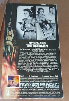 Nyoka and the Tigermen (VHS, 2-Tape Set) Republic Serial Vintage Classic - Thumbnail 2