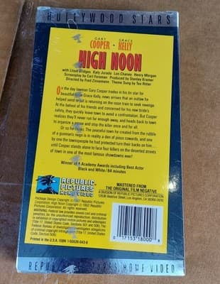 High Noon (VHS, 1987) NEW Sealed Classic Western Movie Gary Cooper Grace Kelly - Thumbnail 2