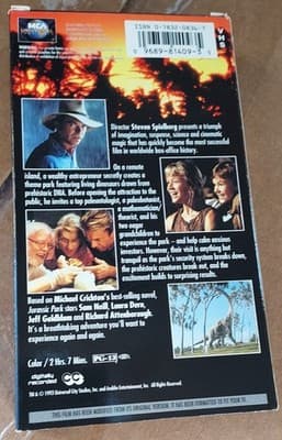 Jurassic Park by Steven Spielberg (VHS, 1993) - Thumbnail 2
