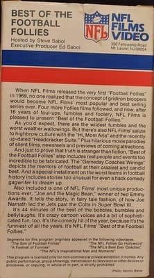 Best of The Football Follies VHS 1985 - Thumbnail 2