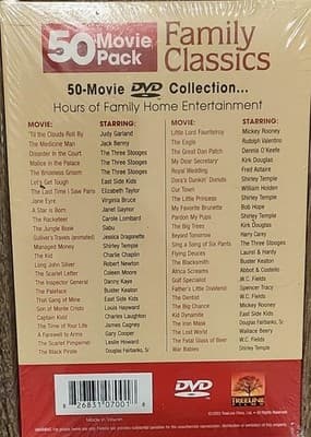 Family Classics 50 Movie Pack Collection DVD, 2003, 12-Disc Set - Thumbnail 2