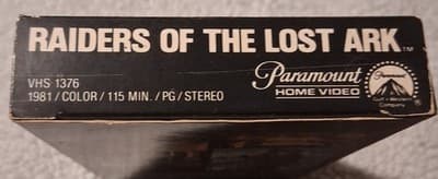 Paramount Indiana Jones and the Raiders of the Lost Ark VHS Tape - Thumbnail 3