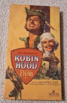 The Adventures of Robin Hood VHS Tape VCR 1989 from 1938 Movie Action FREE SHIP