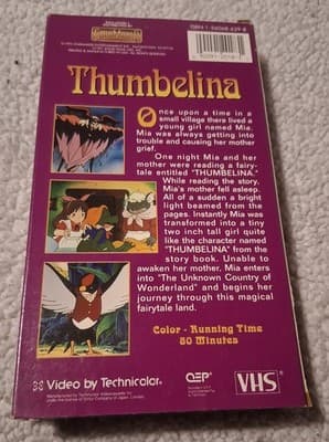 Thumbelina 1993 Vhs - Thumbnail 2