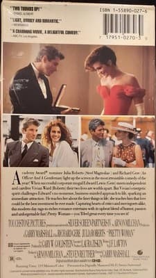 Pretty Woman 1990 VHS Starring Richard Gere, Julia Roberts - Thumbnail 2