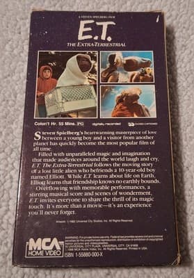 E.T. The Extra-Terrestrial 1988 VHS MCA Watermarks, Green - Thumbnail 2