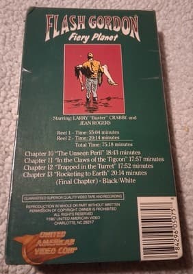 Flash Gordon Fiery Planet Volume IV Chapters 10-13 VHS Larry "Buster" Crabbe - Thumbnail 2