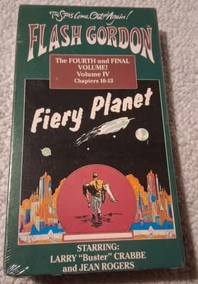 Flash Gordon Fiery Planet Volume IV Chapters 10-13 VHS Larry "Buster" Crabbe
