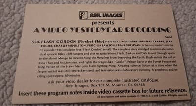 Reel Images Presents A Video Yesteryear Recording Flash Gordon 550 Rocketship - Thumbnail 5