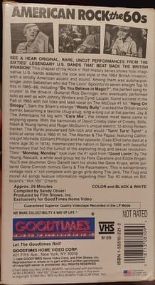 AMERICAN ROCK THE 60"S-VHS Video-The Byrds Lovin' Spoonful,The Young Rascals - Thumbnail 2