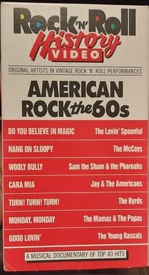 AMERICAN ROCK THE 60"S-VHS Video-The Byrds Lovin' Spoonful,The Young Rascals