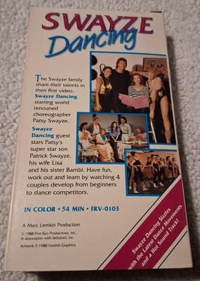 Swayze Dancing 1988 VHS Patrick Swayze Patsy Swayze - Thumbnail 2