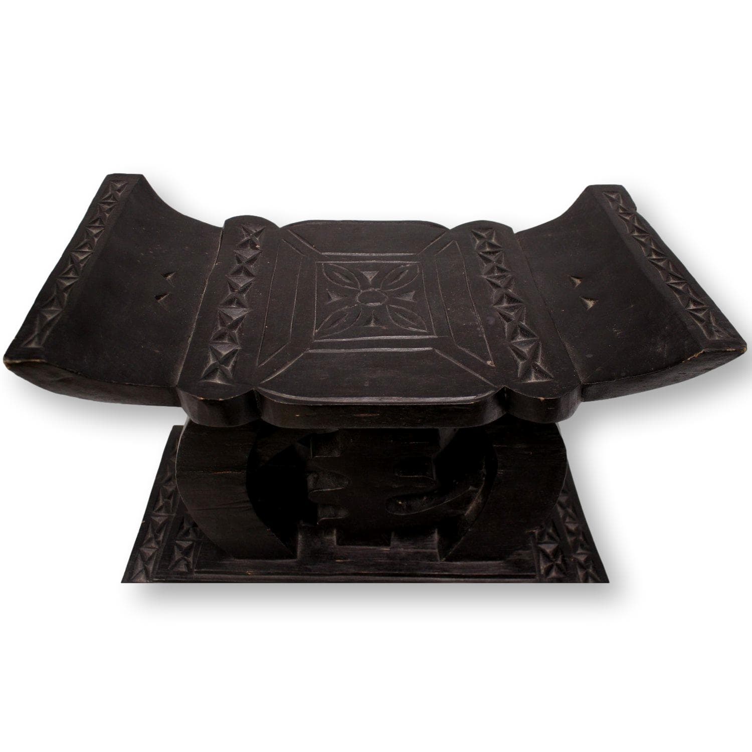 Hand Carved Asian Garden Stool/Plant Stand - Thumbnail 4