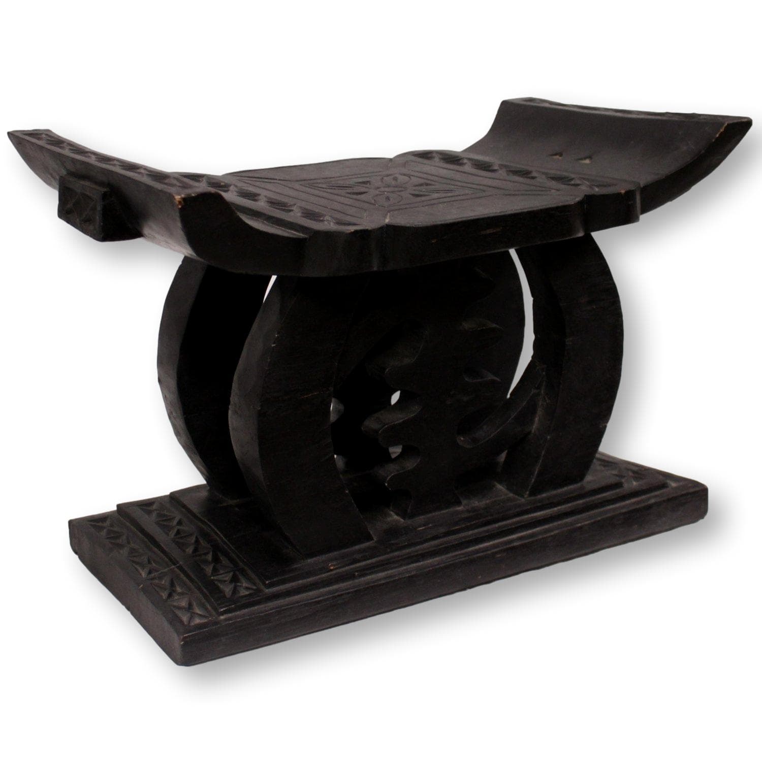 Hand Carved Asian Garden Stool/Plant Stand - Thumbnail 2