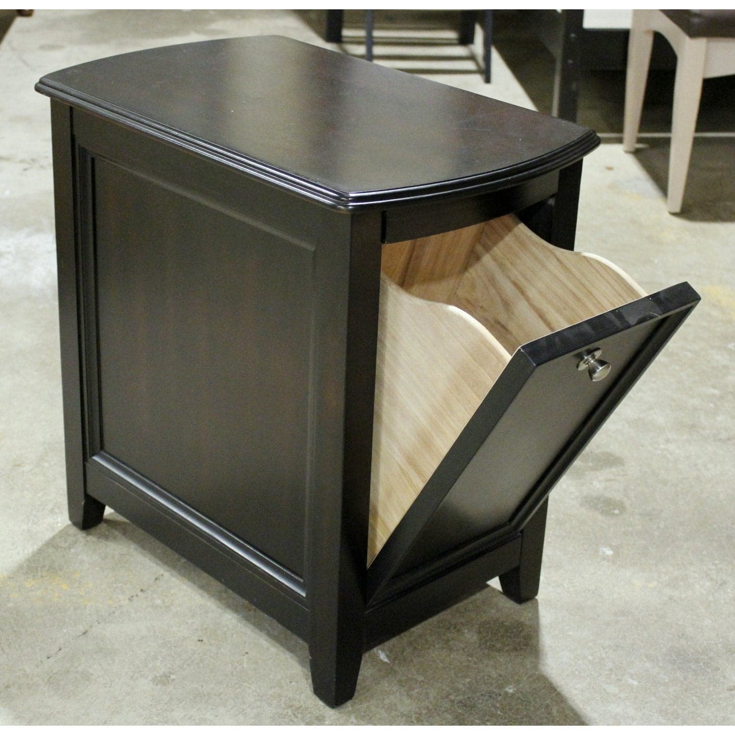 Tilt-Front Espresso Nightstand - Espresso - Thumbnail 2
