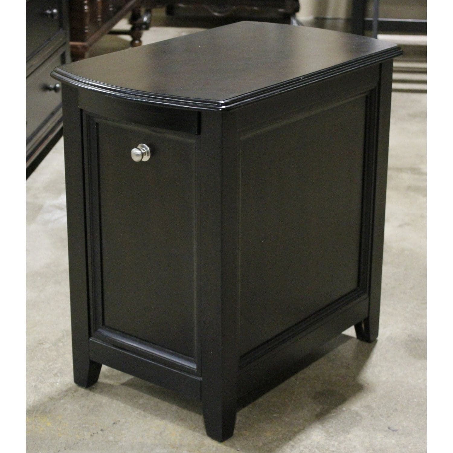 Tilt-Front Espresso Nightstand - Espresso - Thumbnail 4
