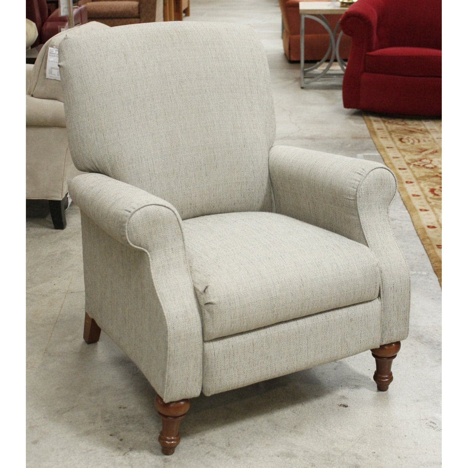 La-Z-Boy Oatmeal High-Leg Push-Back Recliner - Oatmeal - Thumbnail 3