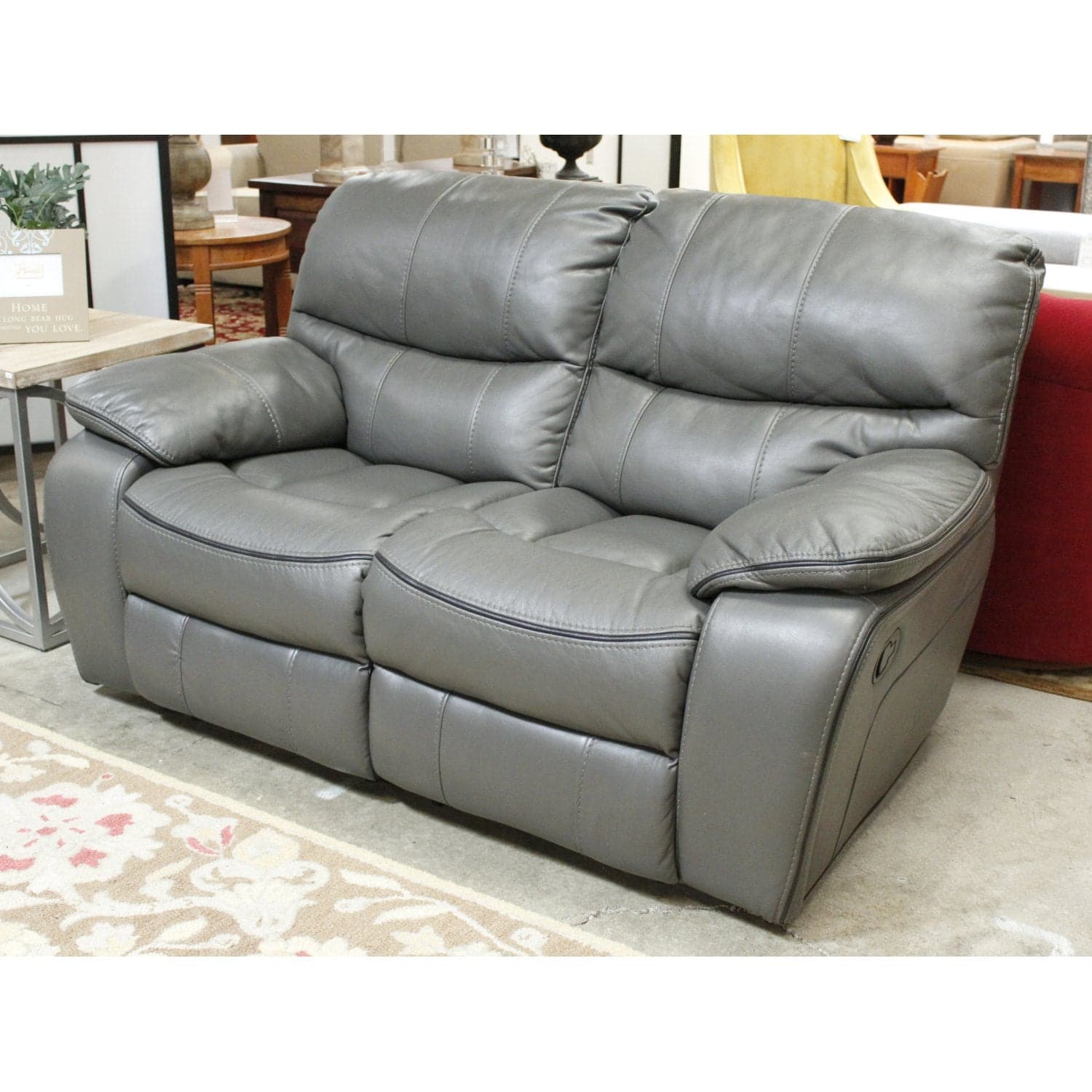 Gray Reclining Loveseat - Gray - Thumbnail 3