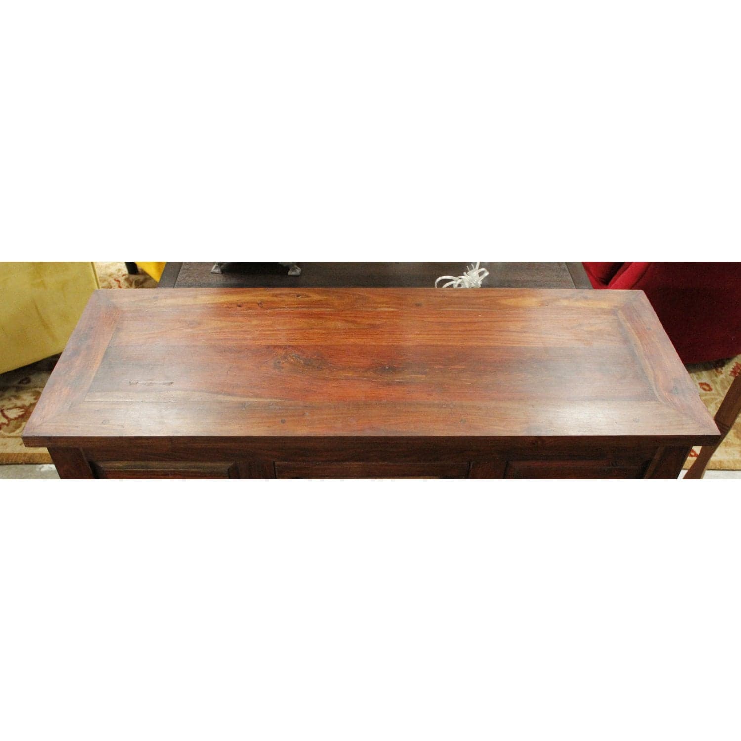 Solid Tropical Wood Console Table - Dark Finish - Thumbnail 5