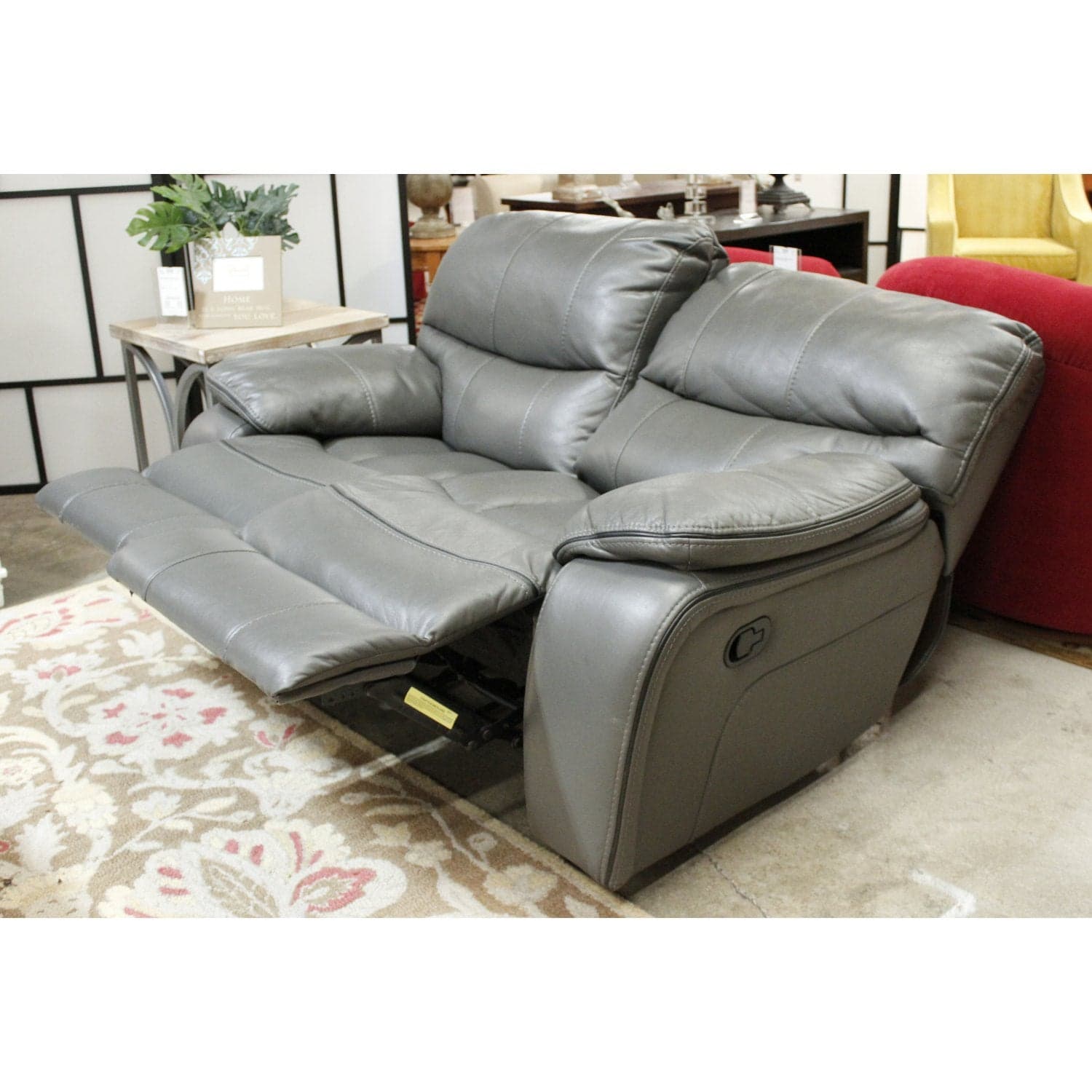 Gray Reclining Loveseat - Gray - Thumbnail 2