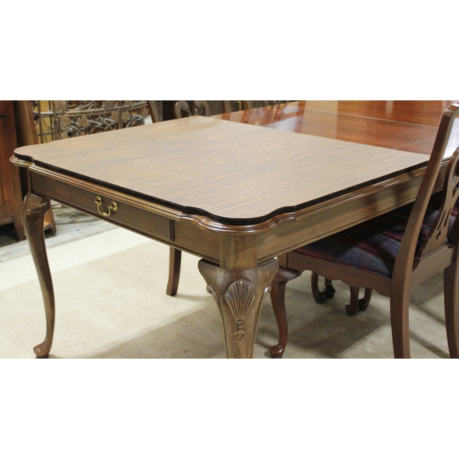 Ethan Allen Dining Table w/6 Chairs - Cherry - Thumbnail 6