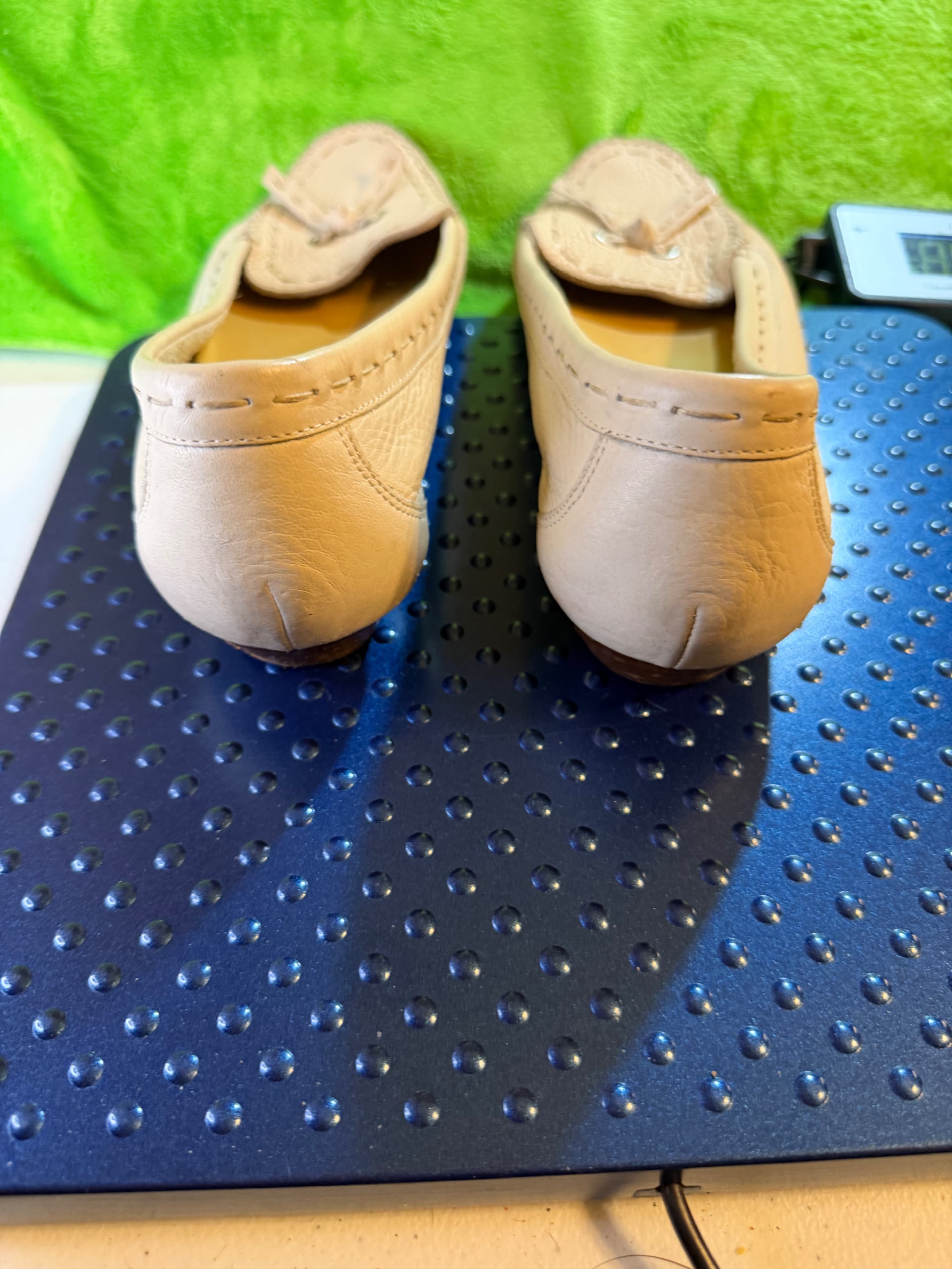 Cole Haan Ivory Pebbled Leather Moccasin Loafer Lace Tie Wmns 9.5 - Thumbnail 6
