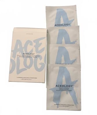 Aceology Multi-Vitamin Brightening Biodegradable Face Mask - 4 Pack - Thumbnail 2