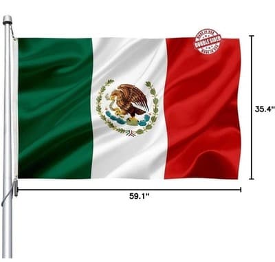 Mexico Flag 3x5 Double Sided — Bold Color. Built to Show - Thumbnail 3