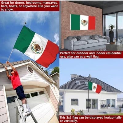 Mexico Flag 3x5 Double Sided — Bold Color. Built to Show - Thumbnail 2