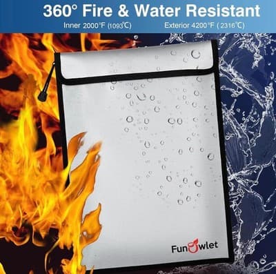 Fireproof & Waterproof Document Bag Set (3-Pack) - Thumbnail 2