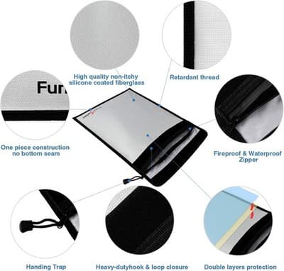 Fireproof & Waterproof Document Bag Set (3-Pack) - Thumbnail 4