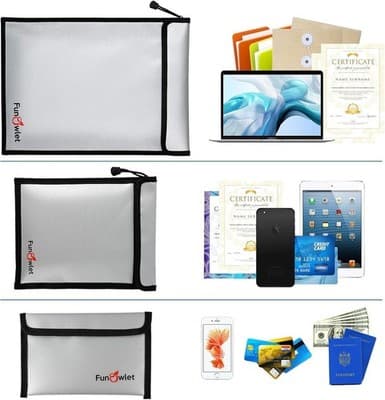 Fireproof & Waterproof Document Bag Set (3-Pack) - Thumbnail 5