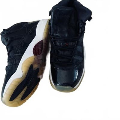 Air Jordan 11 Retro Kids Sneakers Black White Size 6.5Y Patent Leather Classic - Thumbnail 5
