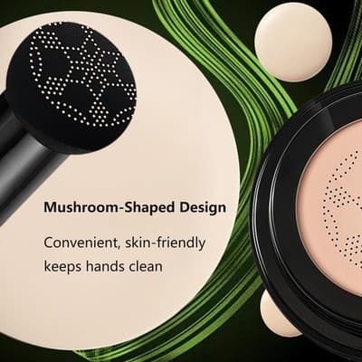Luvie Glow 2026 Mushroom Air Cushion Foundation CC Cream 24HR Matte IVORY - Thumbnail 4