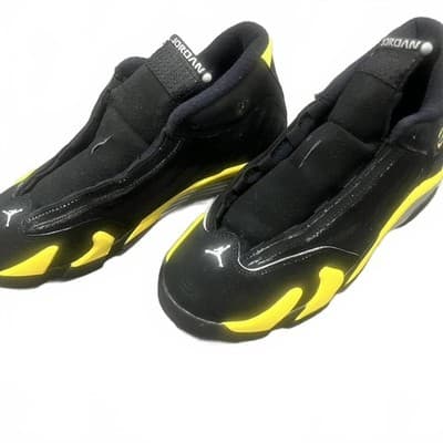 Air Jordan 14 Retro Low 'Laney' – Black Yellow | Size 6Y - Thumbnail 4